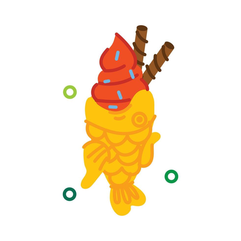 Trendy Taiyaki Cone vector