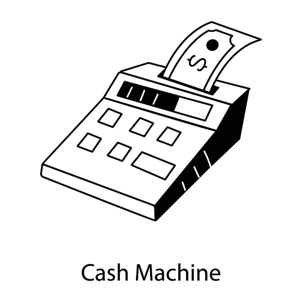 Trendy Cash Machine vector