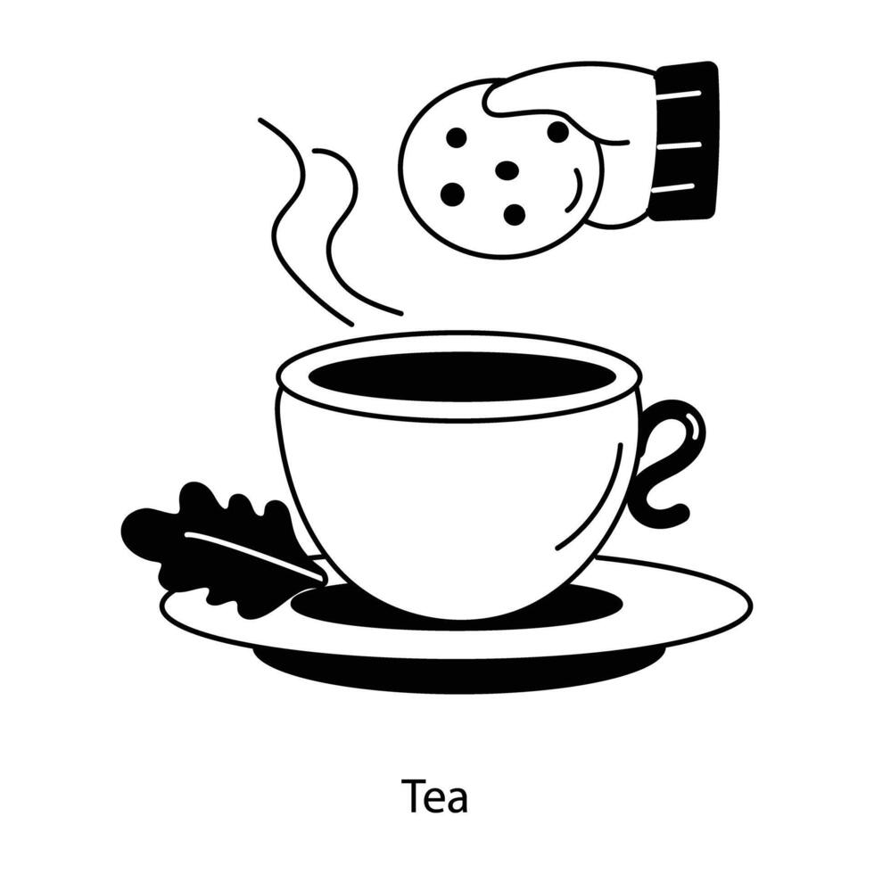 Trendy Tea Concepts vector