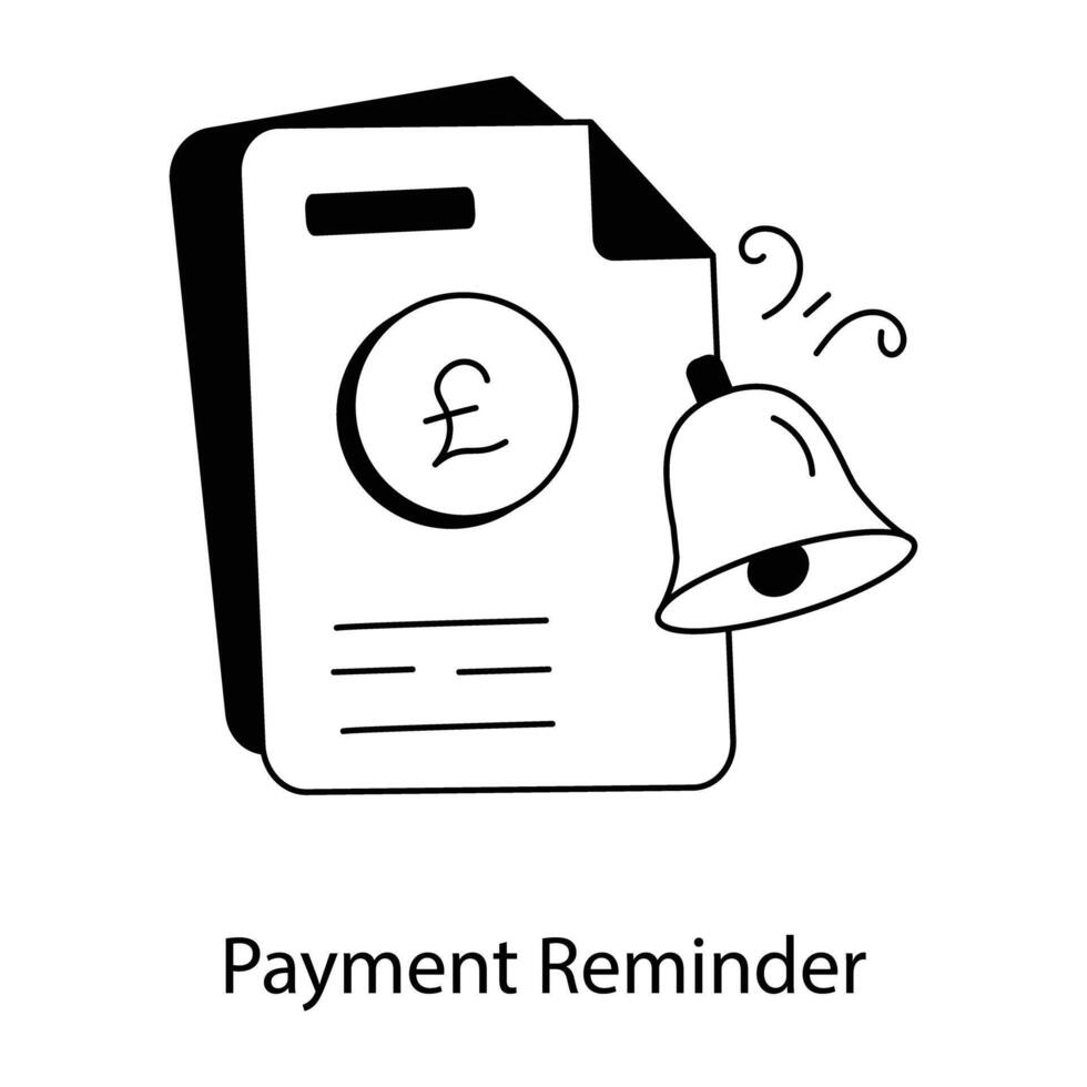 Trendy Payment Reminder vector