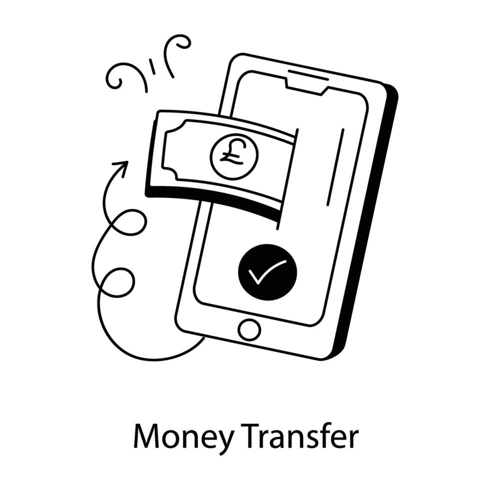 Trendy Money Transfer vector