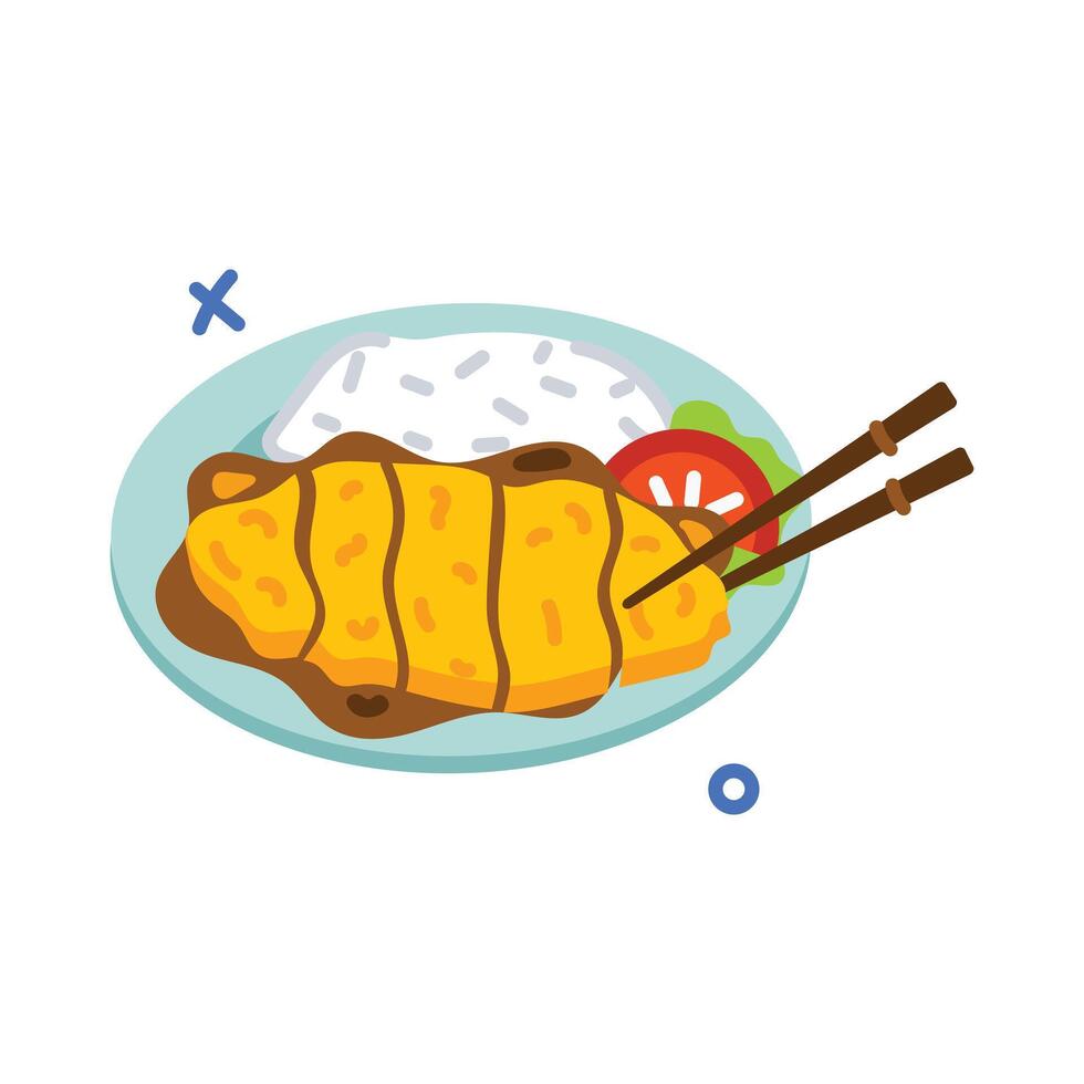 Trendy Tonkatsu Concepts vector