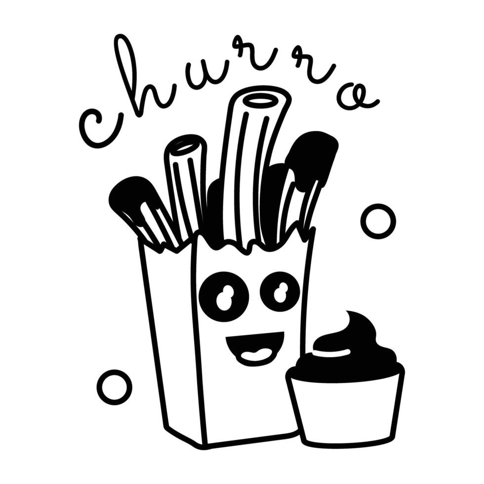 de moda churro salsa vector