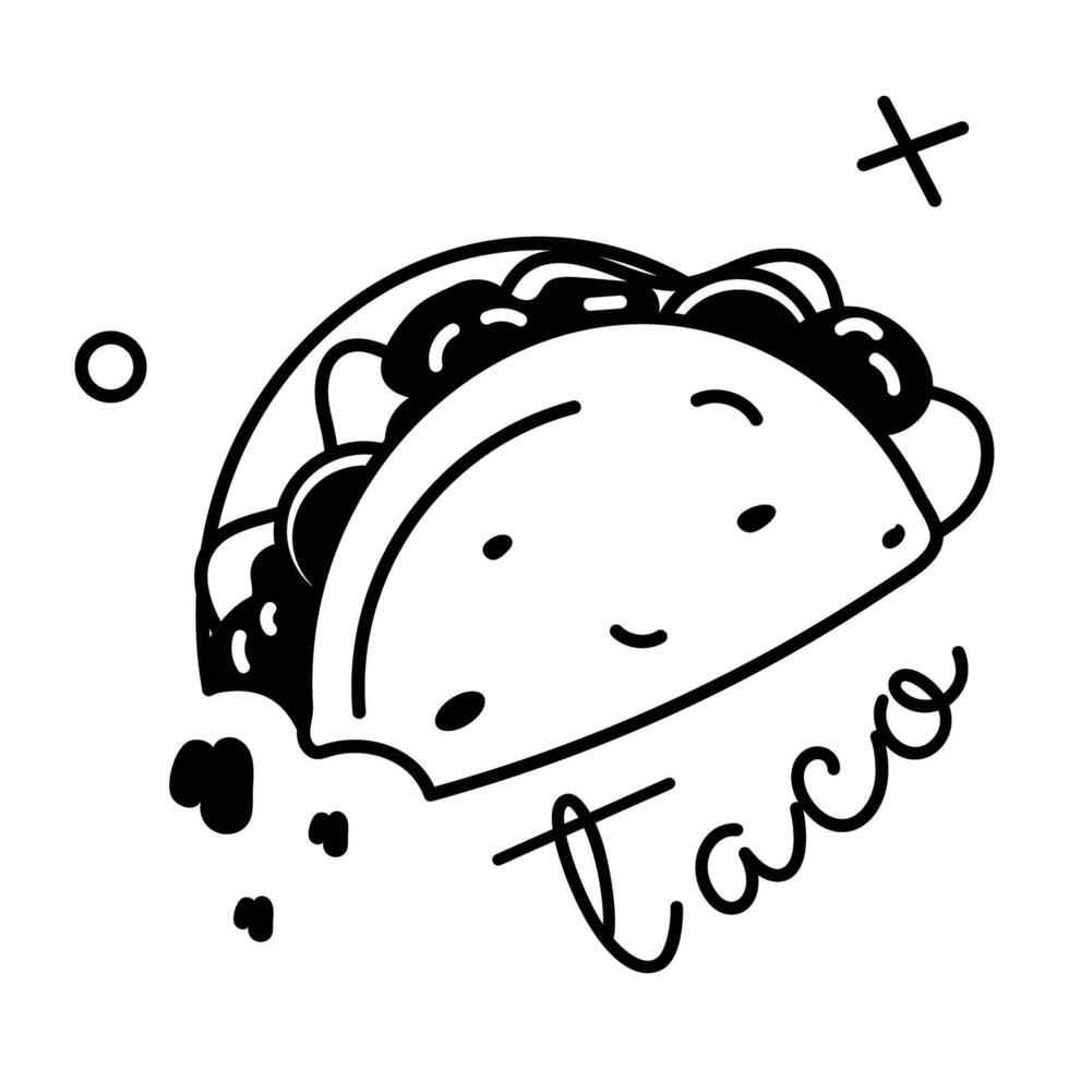 Trendy Taco Concepts vector