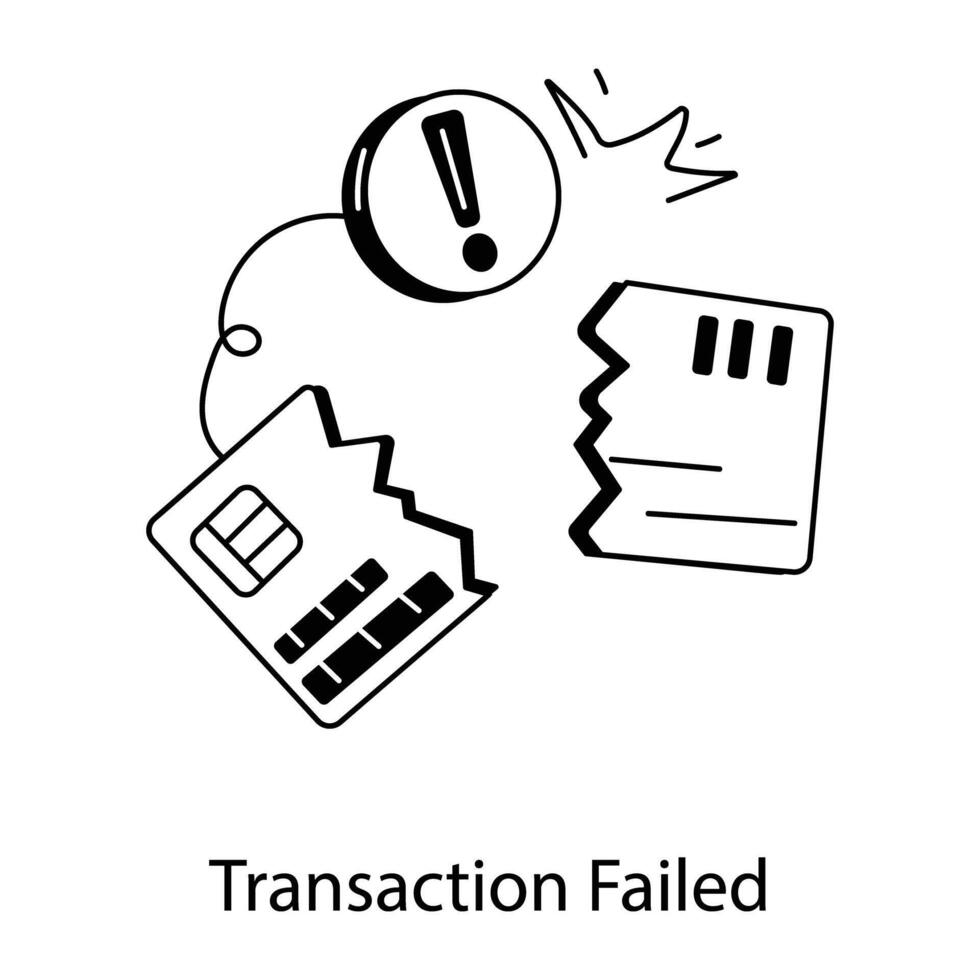 Trendy Transaction Failed vector