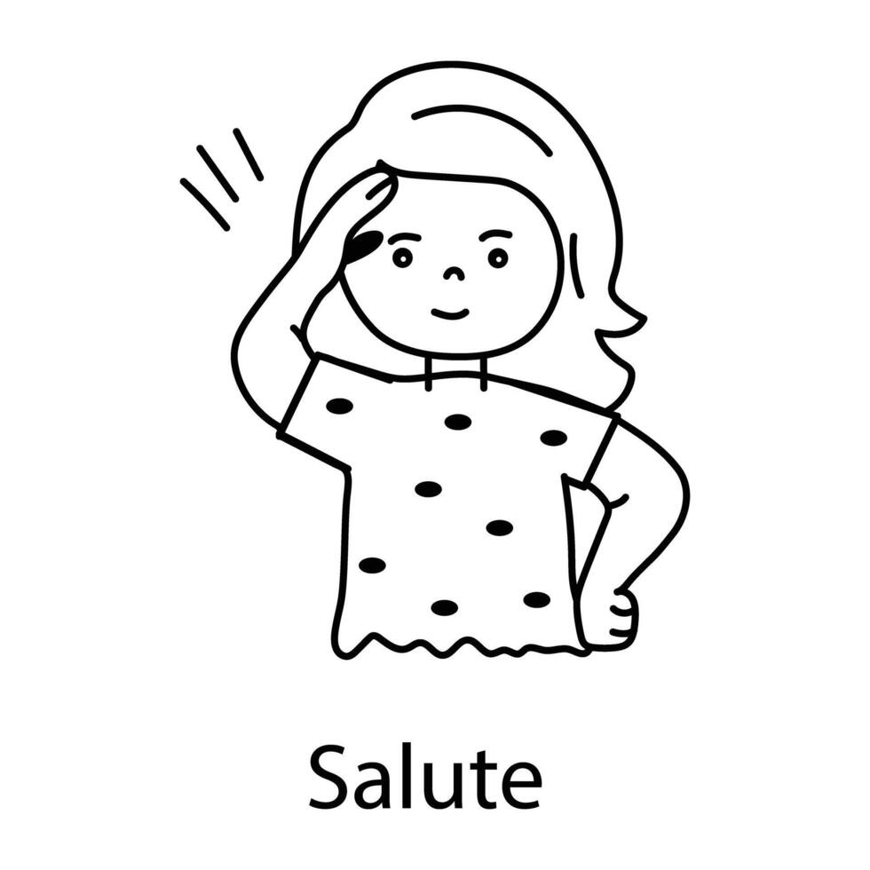 Trendy Salute Concepts vector