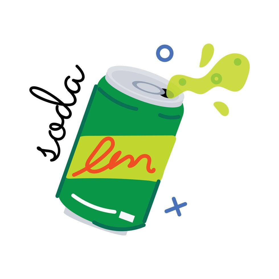 Trendy Soda Can vector