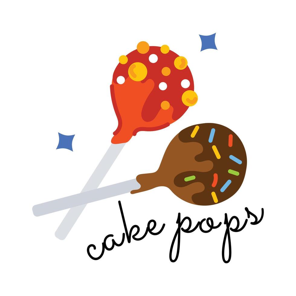 Trendy Cake Pops vector