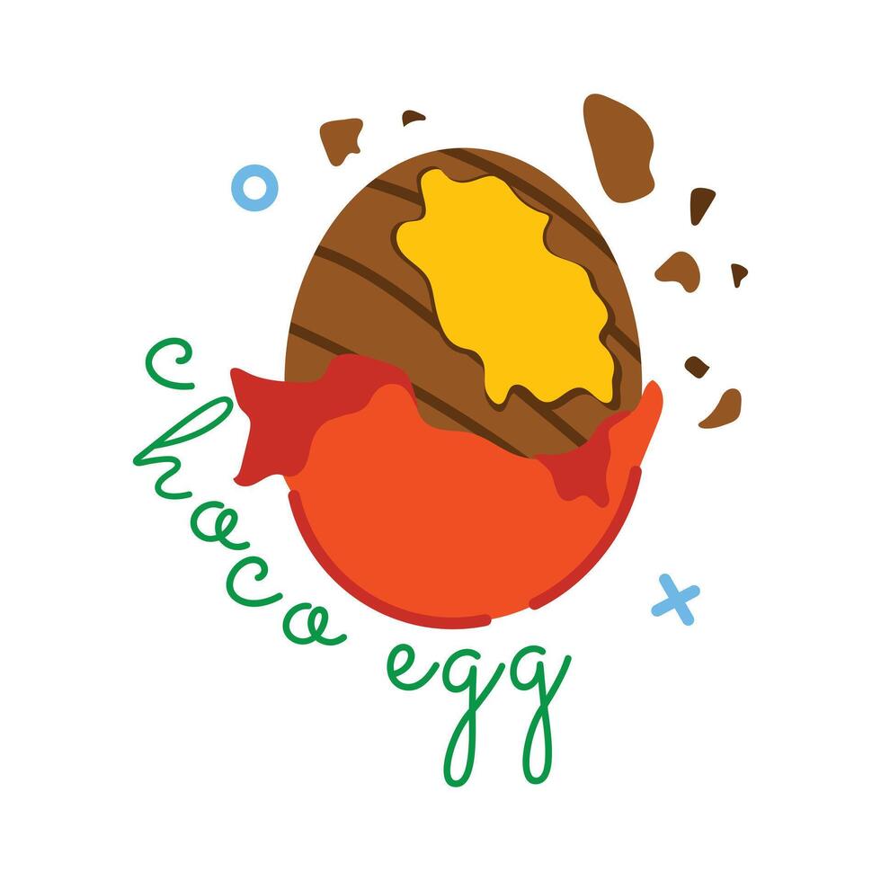 Trendy Choco Egg vector