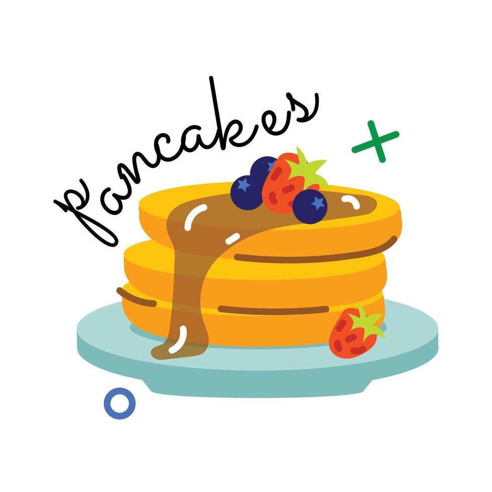 Trendy Pancakes Concepts vector