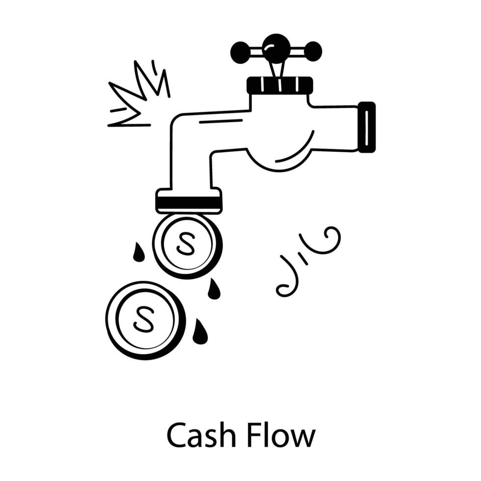 Trendy Cash Flow vector