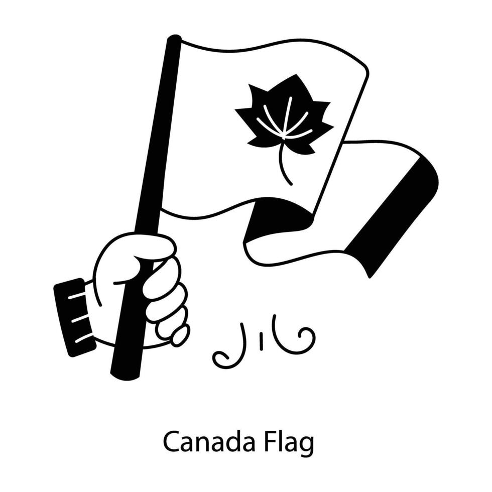 Trendy Canada Flag vector