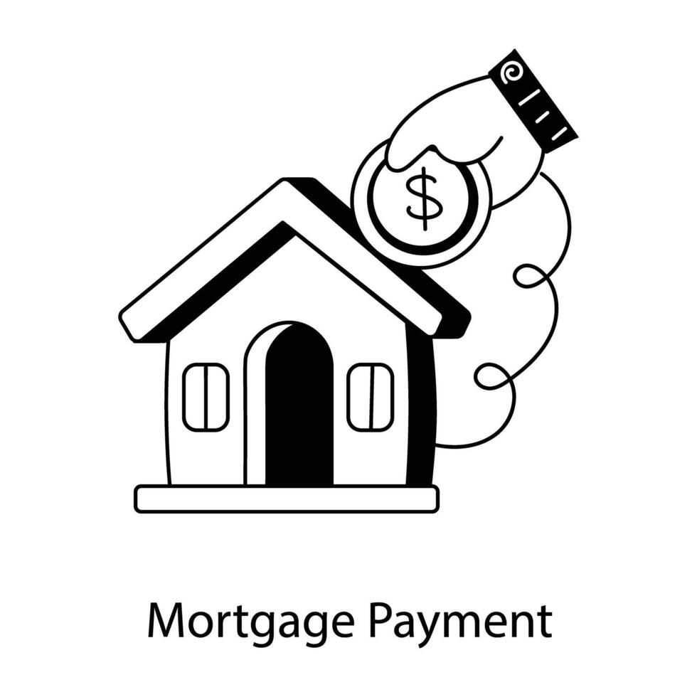 Trendy Mortgage Payment vector