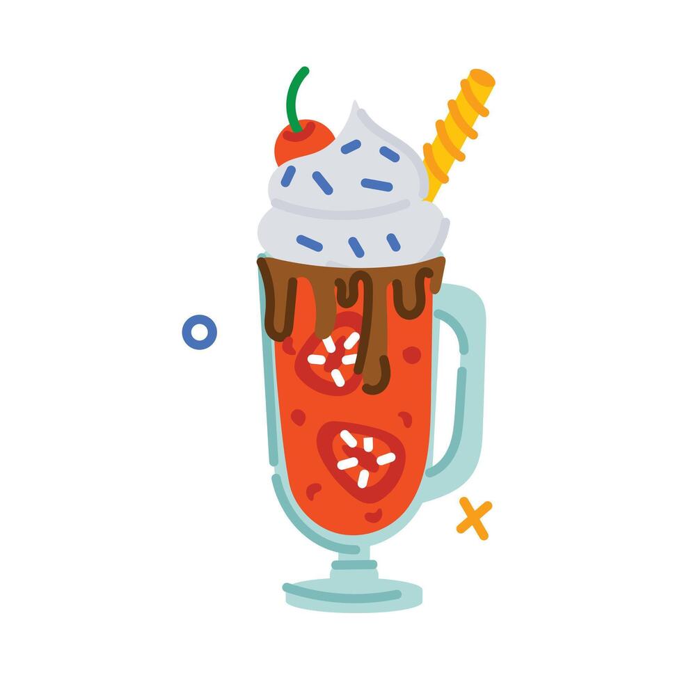 Trendy Milkshake Concepts vector