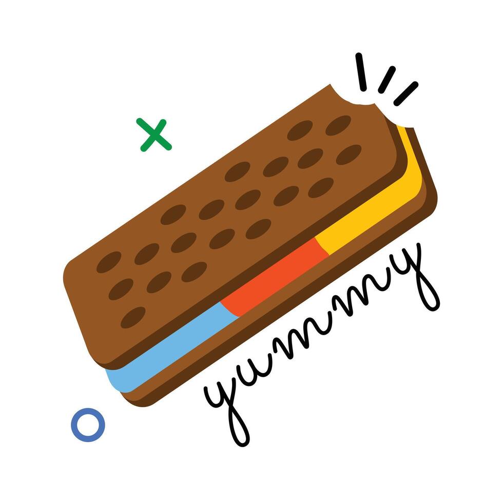 Trendy Cream Sandwich vector