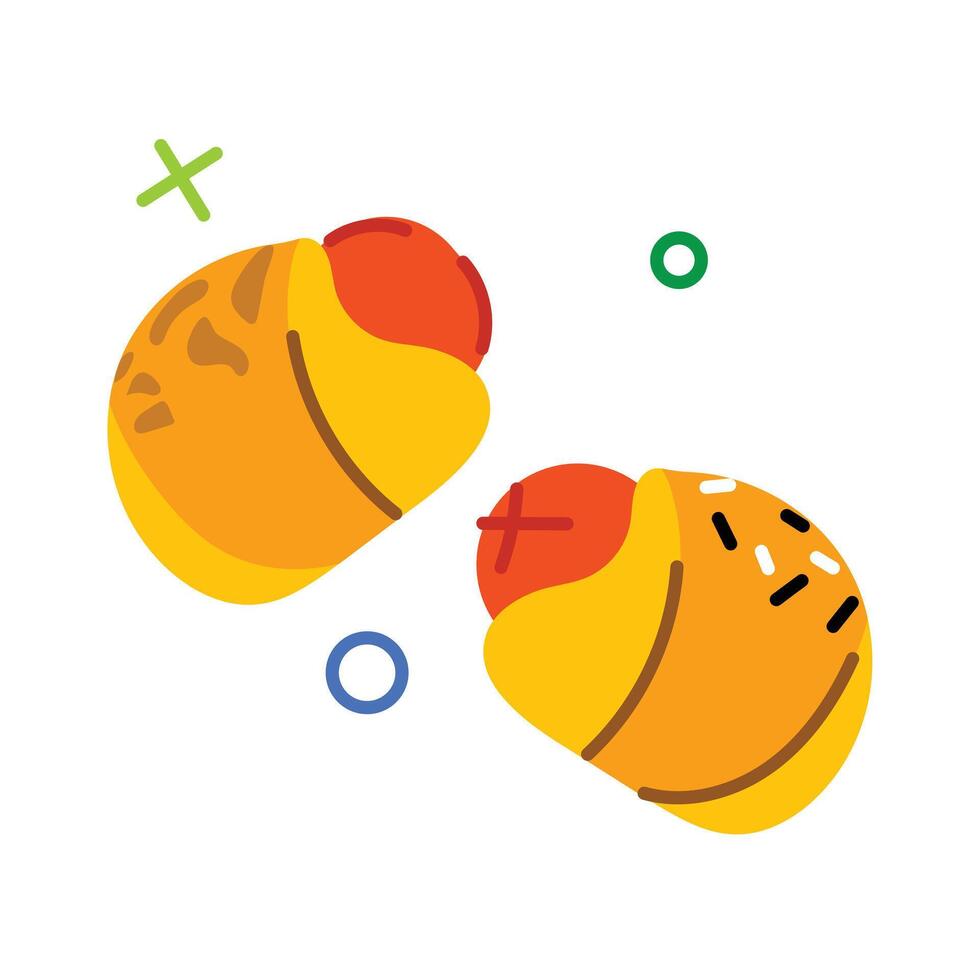 Trendy Sausage Rolls vector