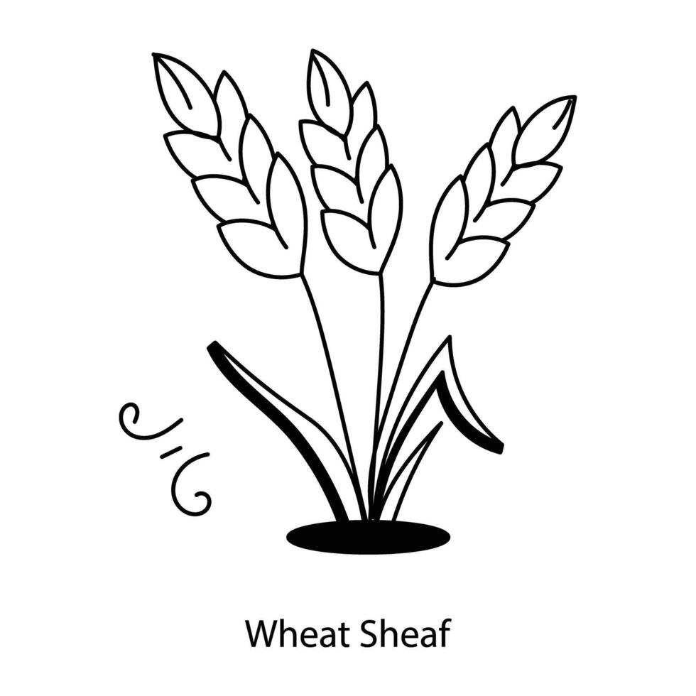 Trendy Wheat Sheaf vector