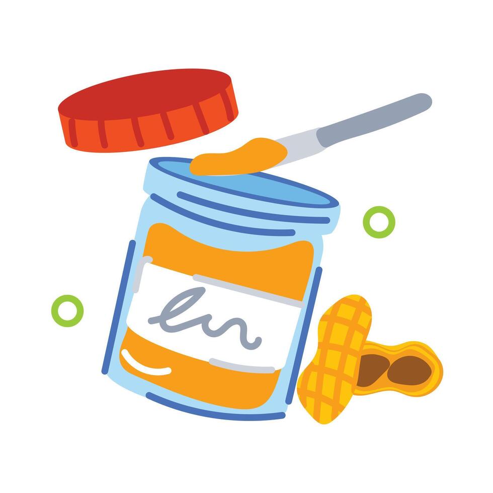 Trendy Peanut Butter vector