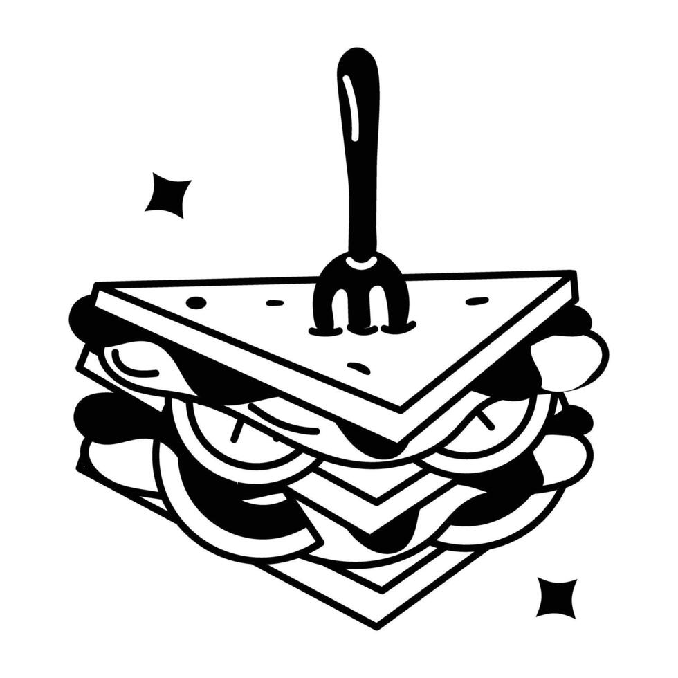 Trendy Vegetable Sandwich vector