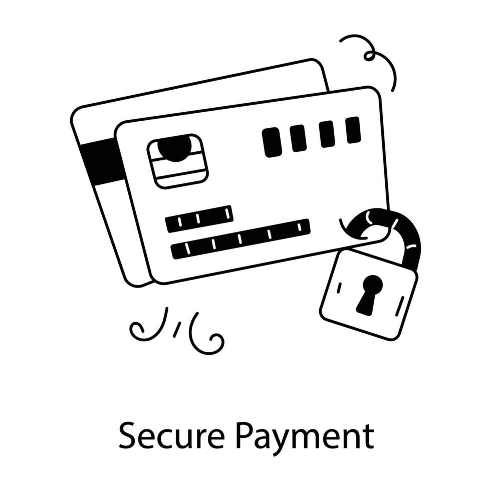 Trendy Secure Payment vector