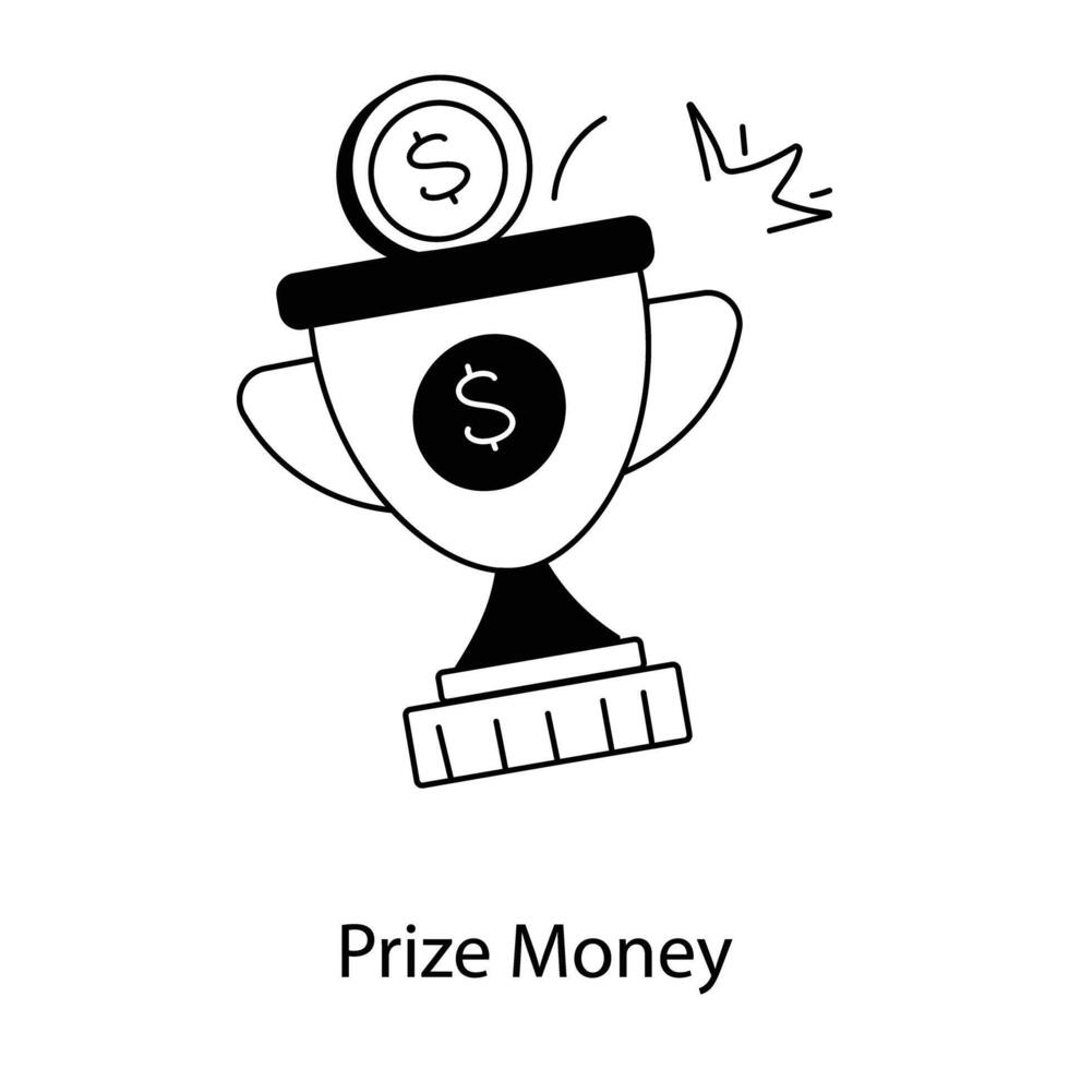 Trendy Prize Money vector