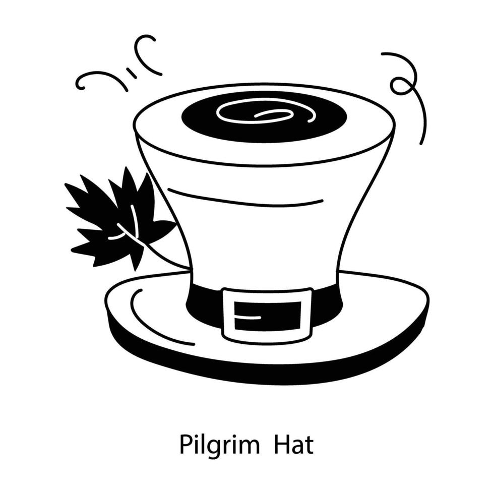 Trendy Pilgrim Hat vector