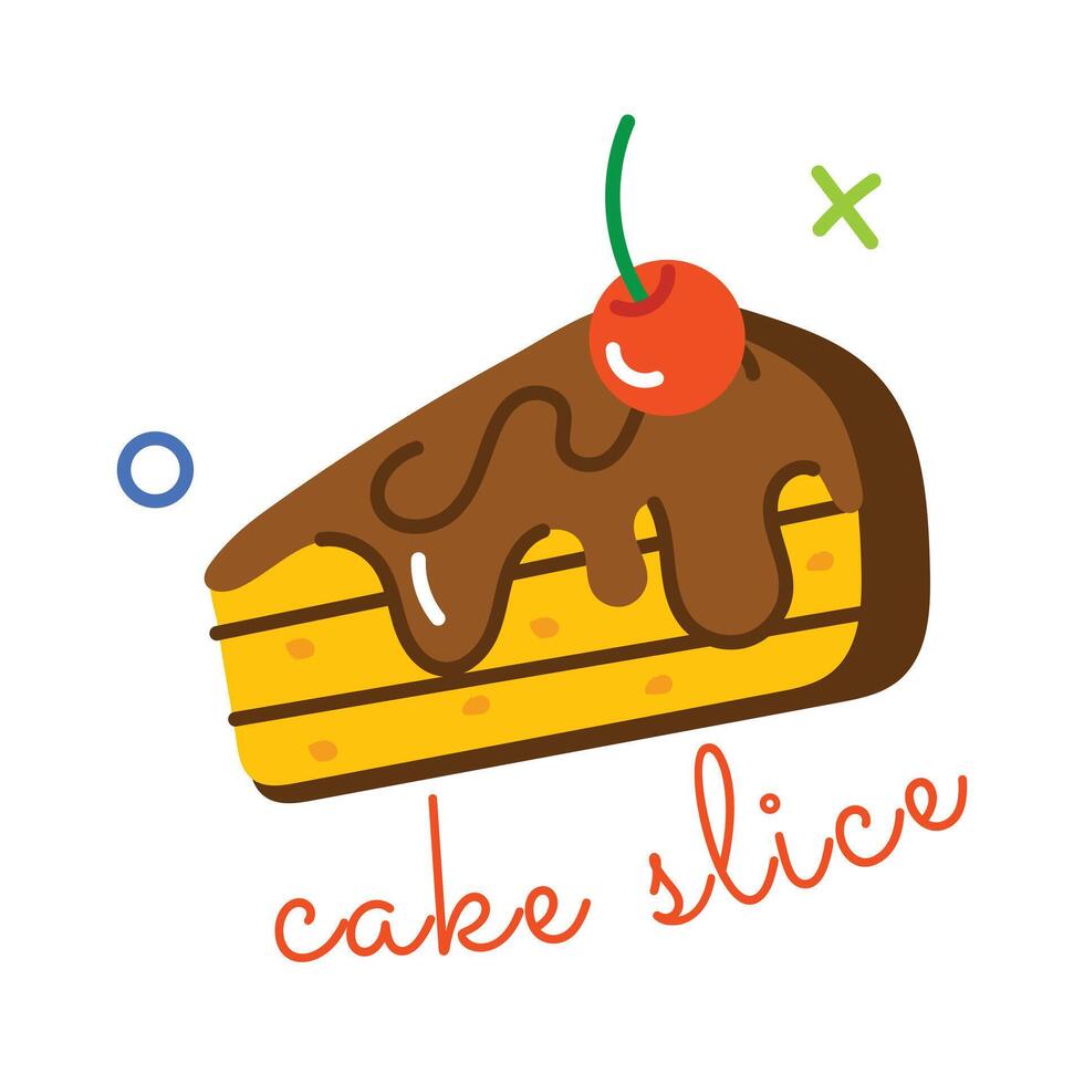 Trendy Cake Slice vector