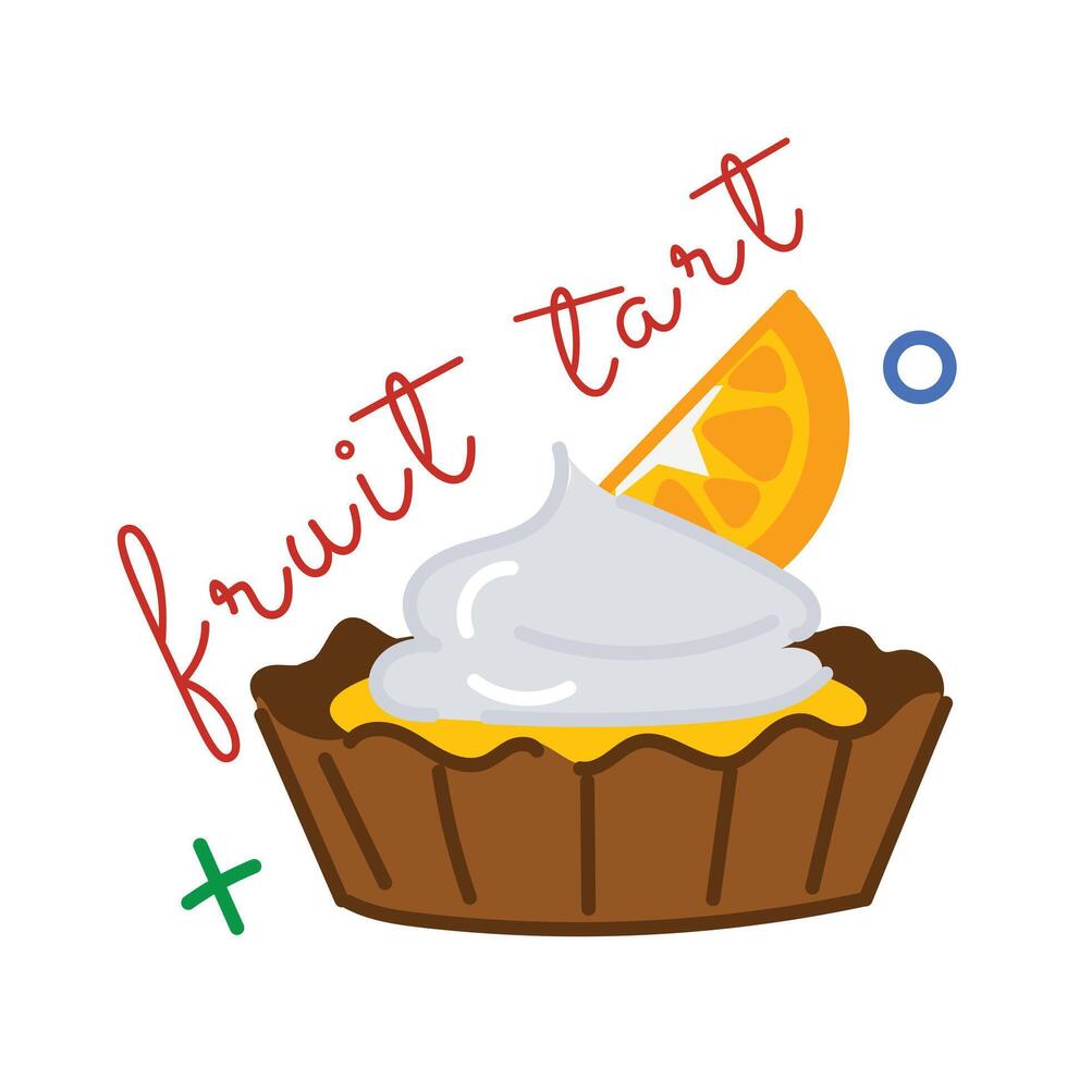 Trendy Fruit Tart vector