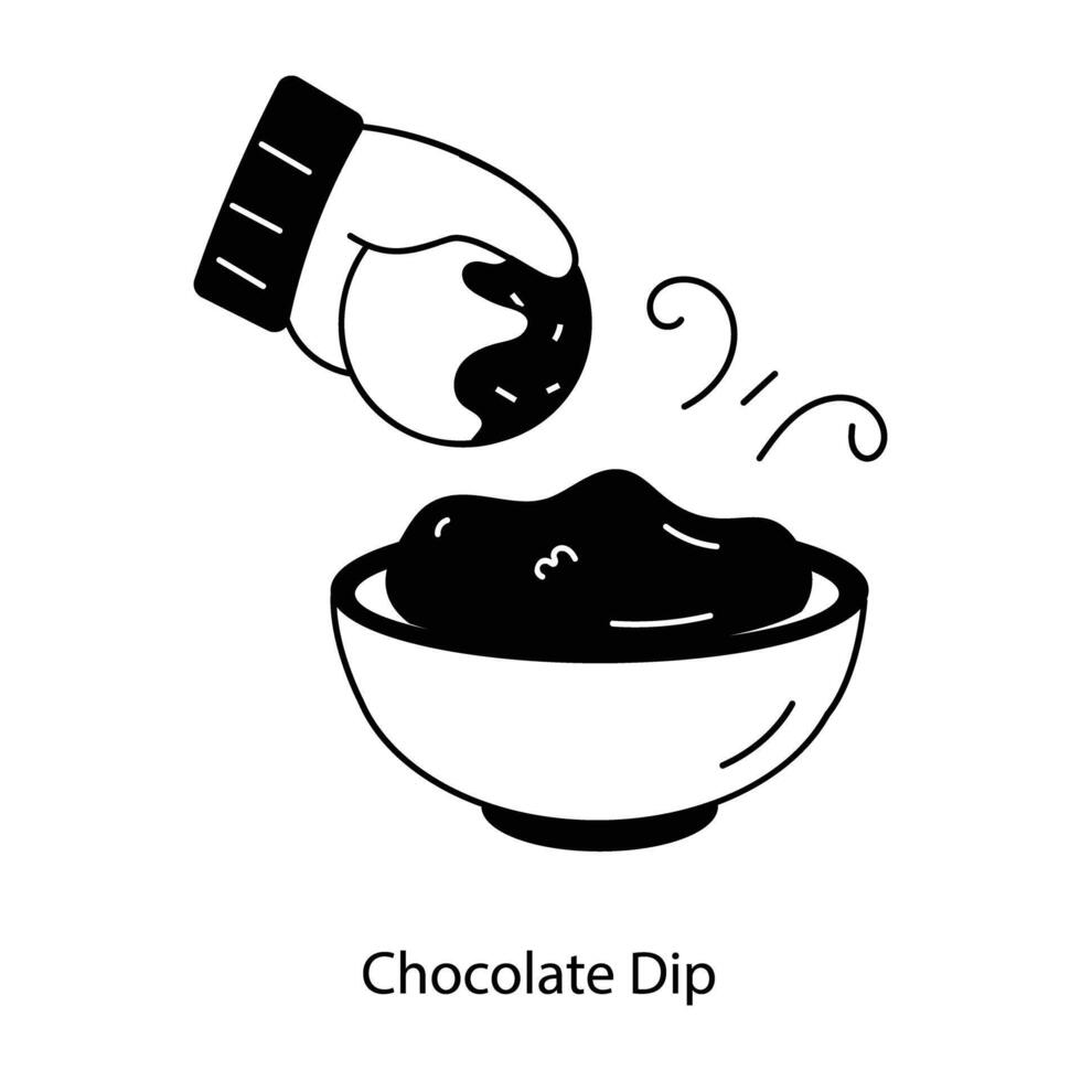 Trendy Chocolate Dip vector