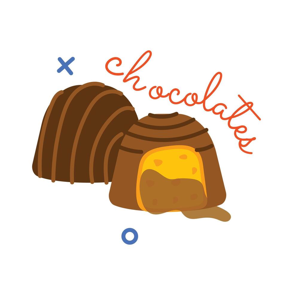 Trendy Chocolates Concepts vector