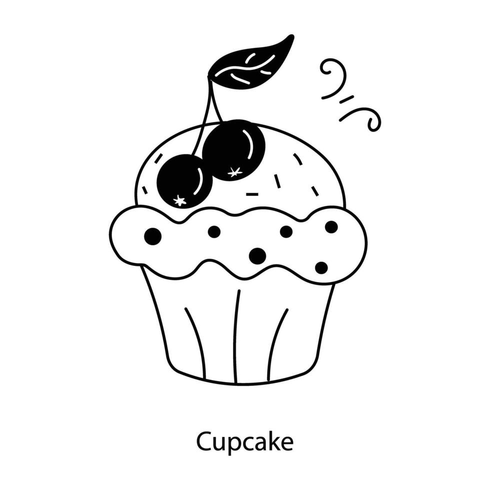 conceptos de cupcakes de moda vector