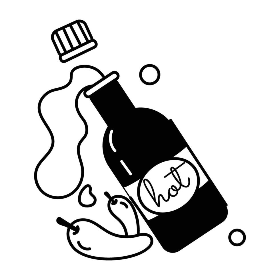 Trendy Chilli Sauce vector