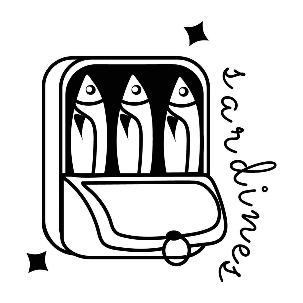 Trendy Sardine Fish vector