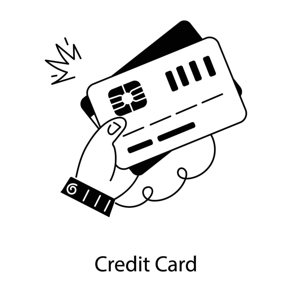 Trendy Credit Card vector