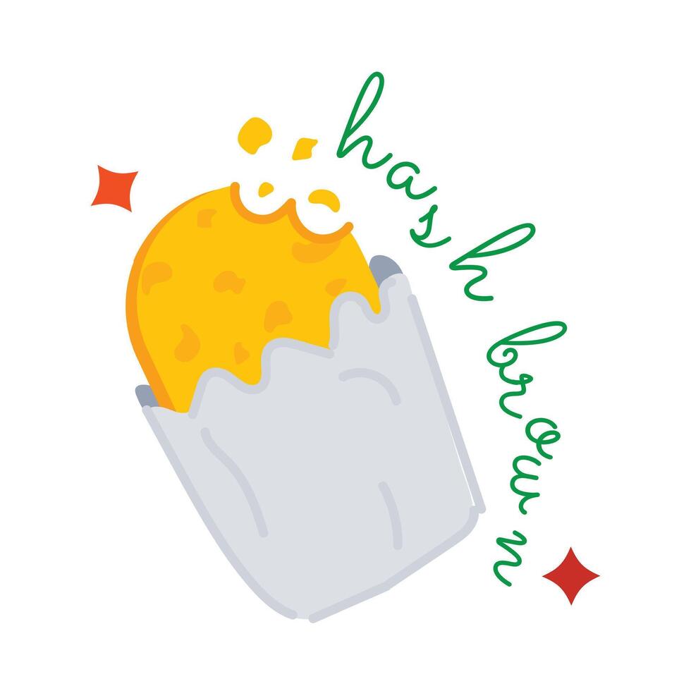 Trendy Hash Brown vector
