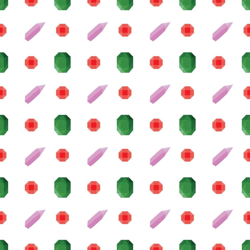 A scattering of precious stones. Multi-colored crystals, gems. Seamless pattern. illustration. vector