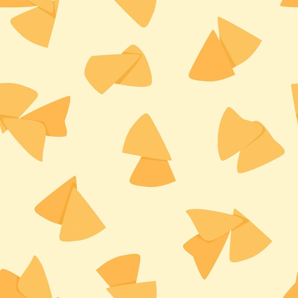 Seamless pattern of Mexican triangular corn nachos vector