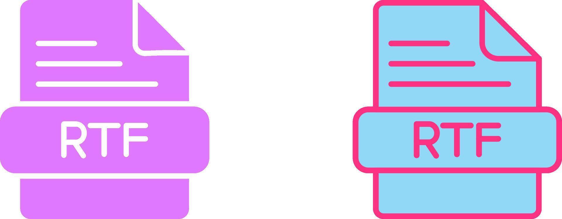 RTF Icon Design vector