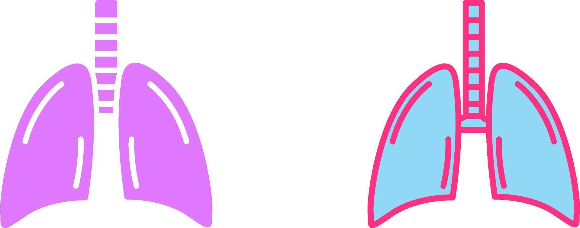 Lungs Icon Design vector