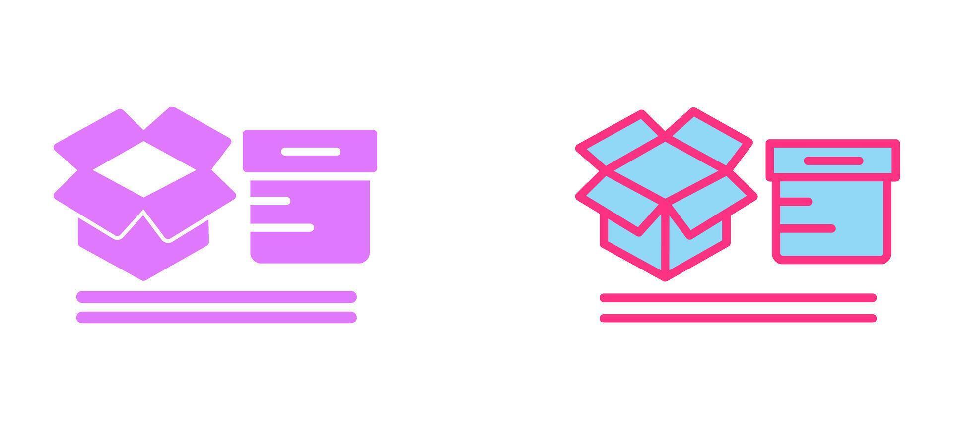Boxes Icon Design vector
