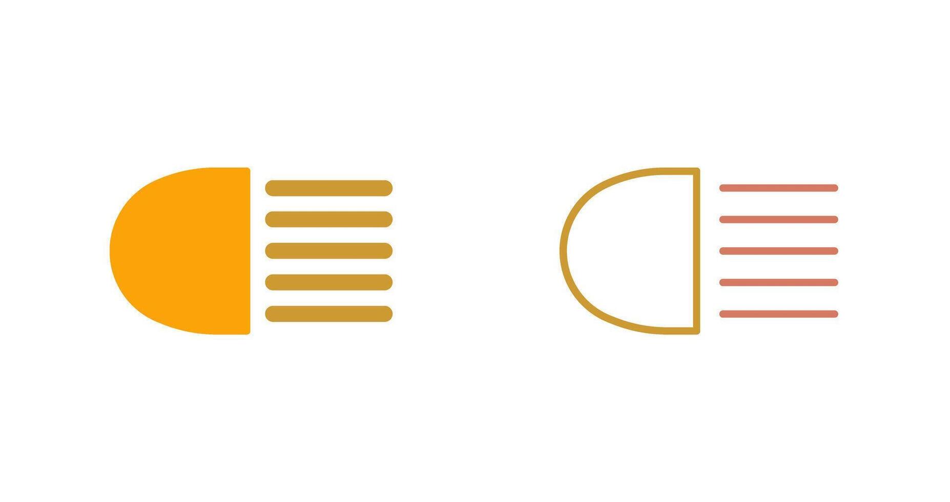 Headlight Icon Design vector