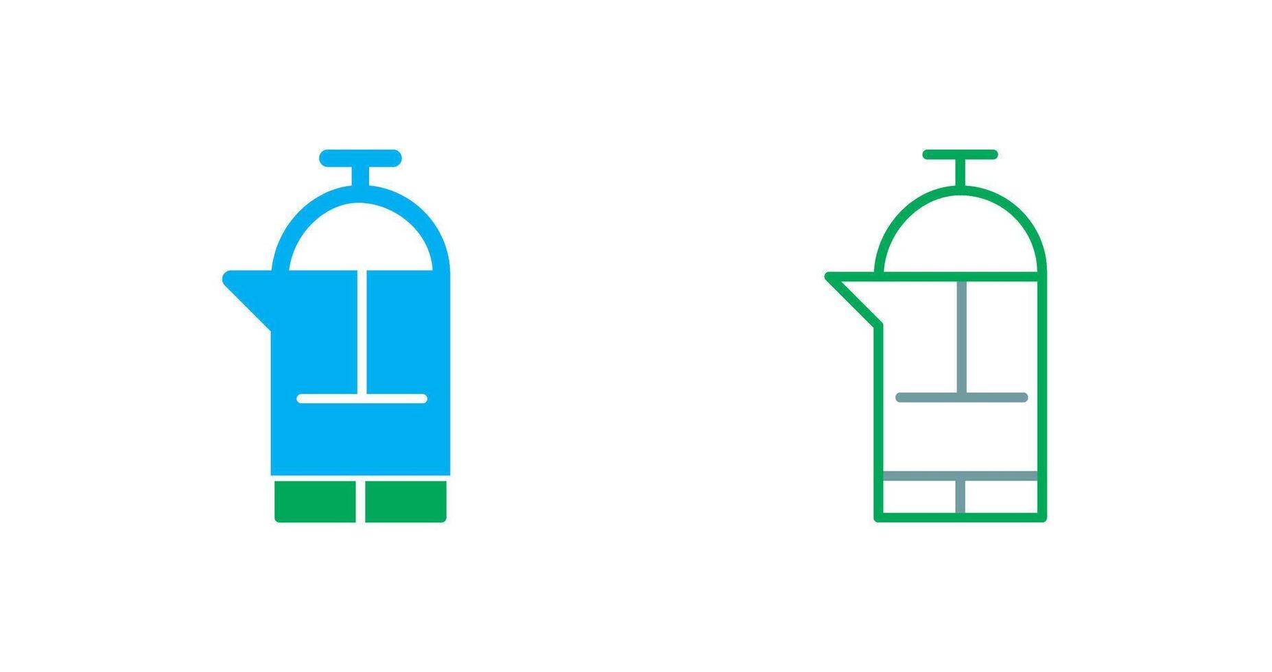 French Press Icon Design vector