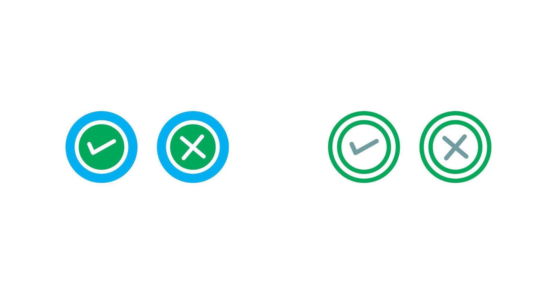 Yes No Option Icon Design vector