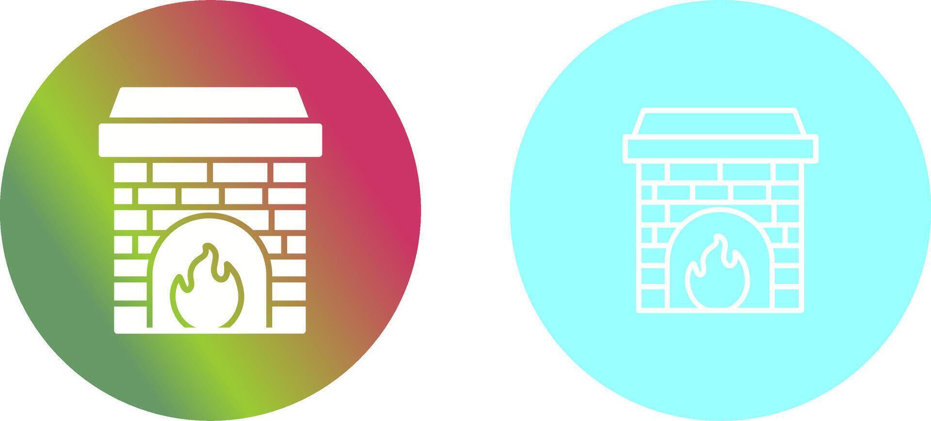 Fireplace Icon Design vector