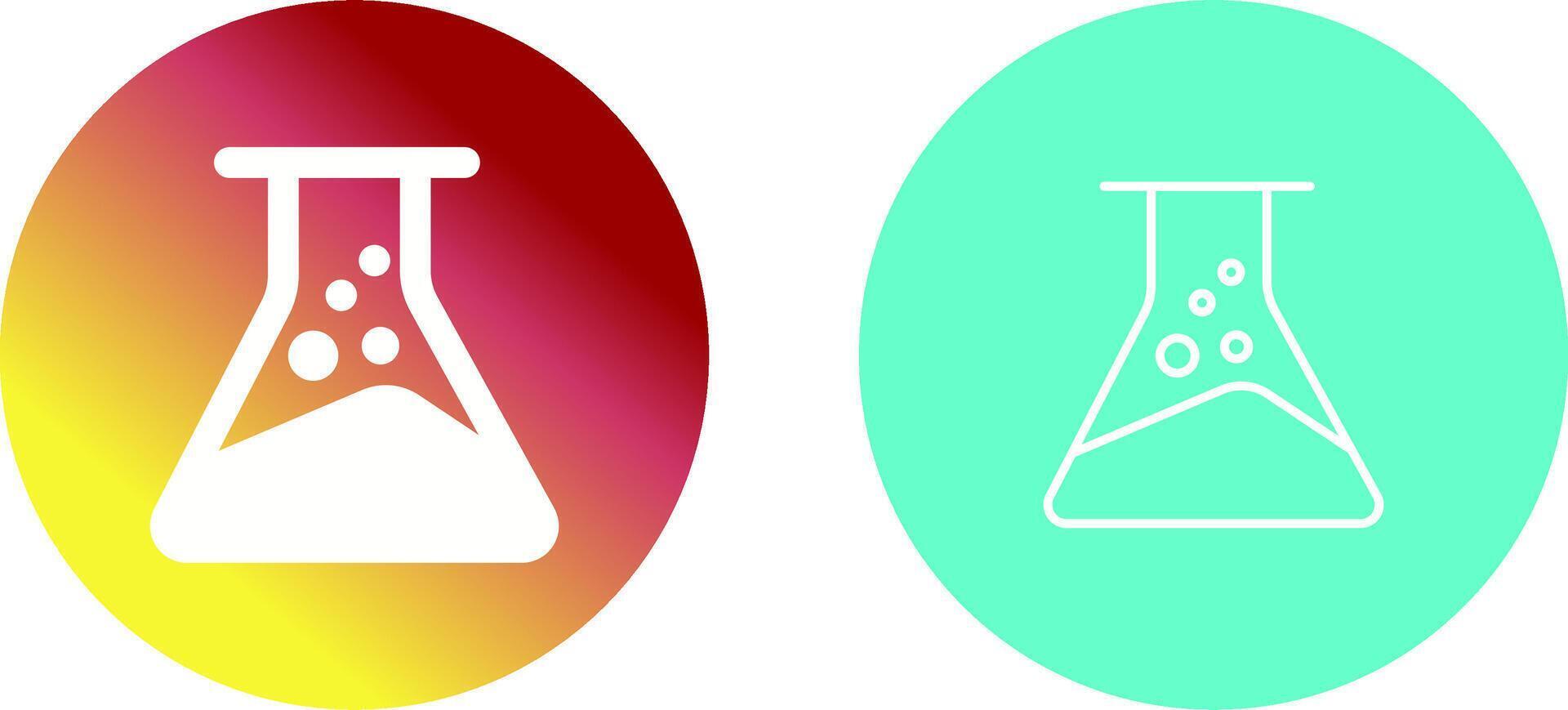 Chemical Flask Icon Design vector