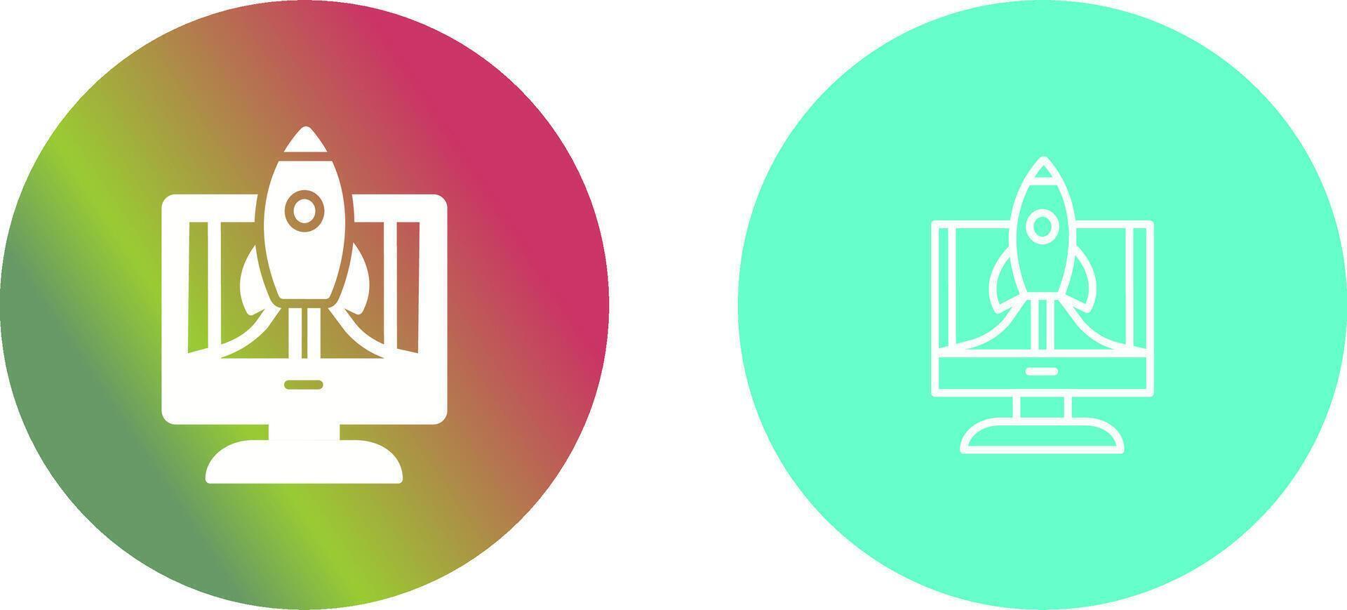 Business Launch Icon Design vector