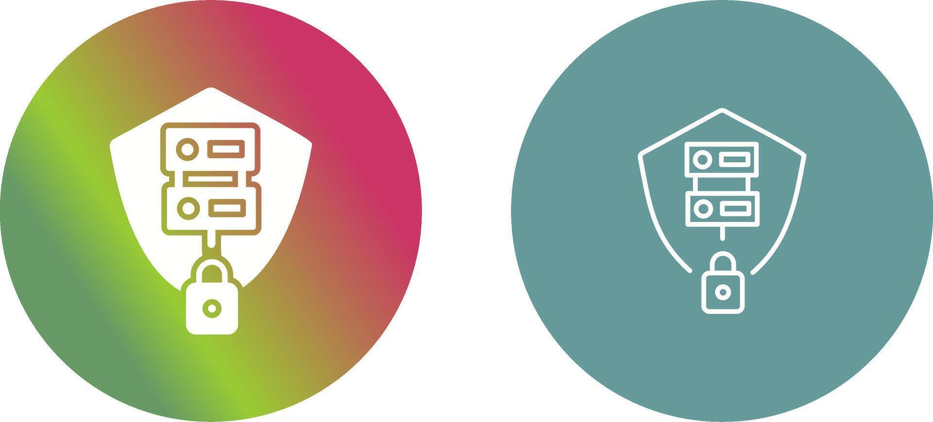 Secure Server Icon Design vector