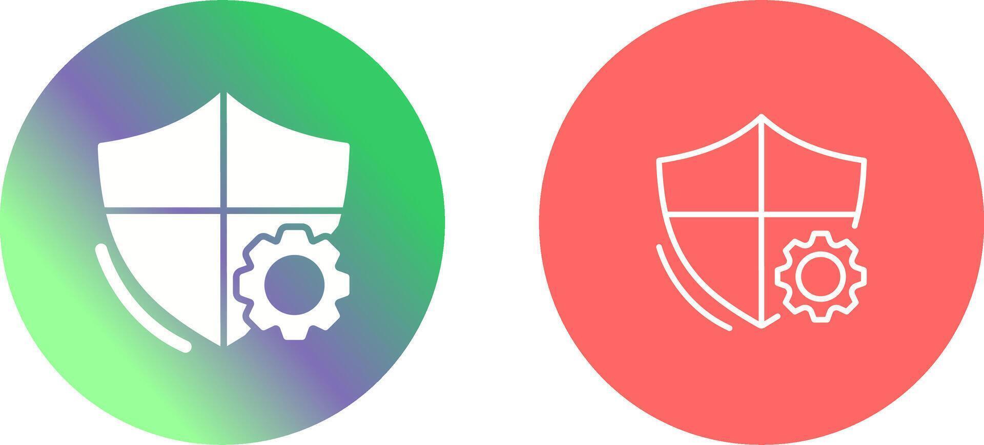 Shield Settings Icon Design vector