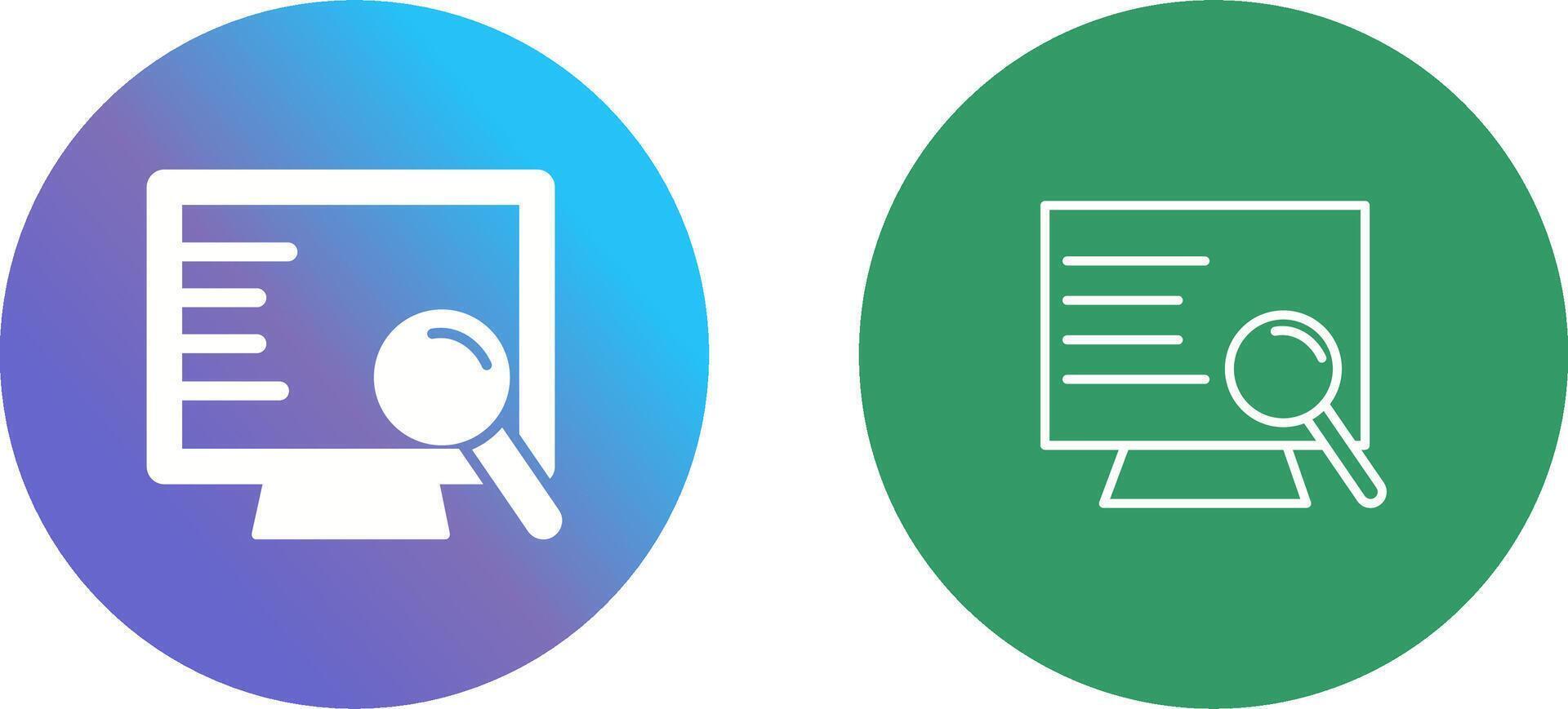 Computer Search Icon Design vector