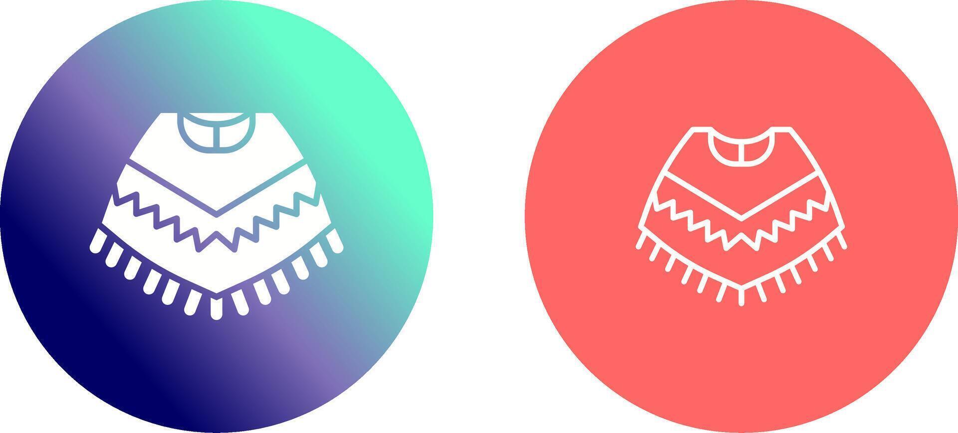 Poncho Icon Design vector